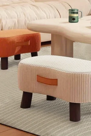 Simple Shoe Changing Stool Living Room Sofa Pedal Stool Coffee Soft Bag Household Nordic Furniture Shoe Bench Dining
