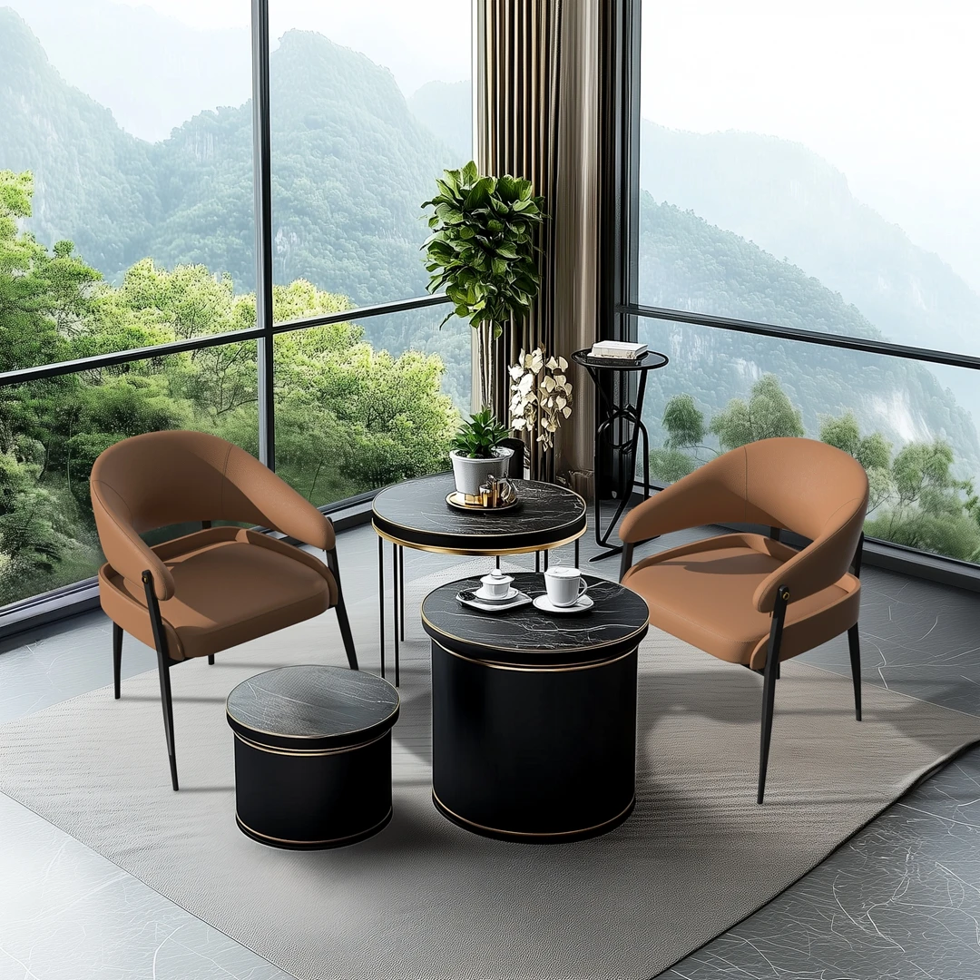 2-Piece Luxury Dining Chairs Microfiber Leather Padded Seat Modern Backrest Chairs for Home Office & Dining Room - Image 5