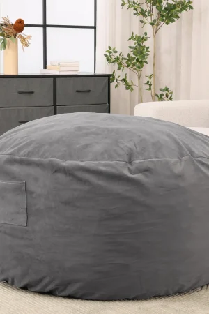 JHK Oversized 3/4FT Bean Bag Chair for Gaming Reading Lazy Sofa Foam Filled Couch with Removable Cover Living Room Furniture