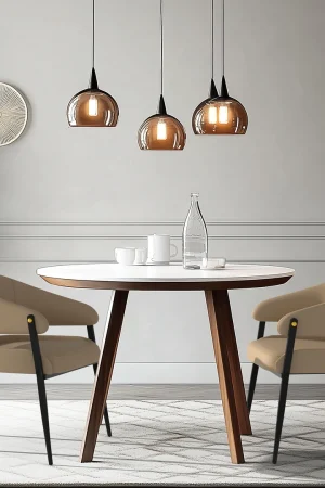 2-Piece Luxury Dining Chairs Microfiber Leather Padded Seat Modern Backrest Chairs for Home Office & Dining Room