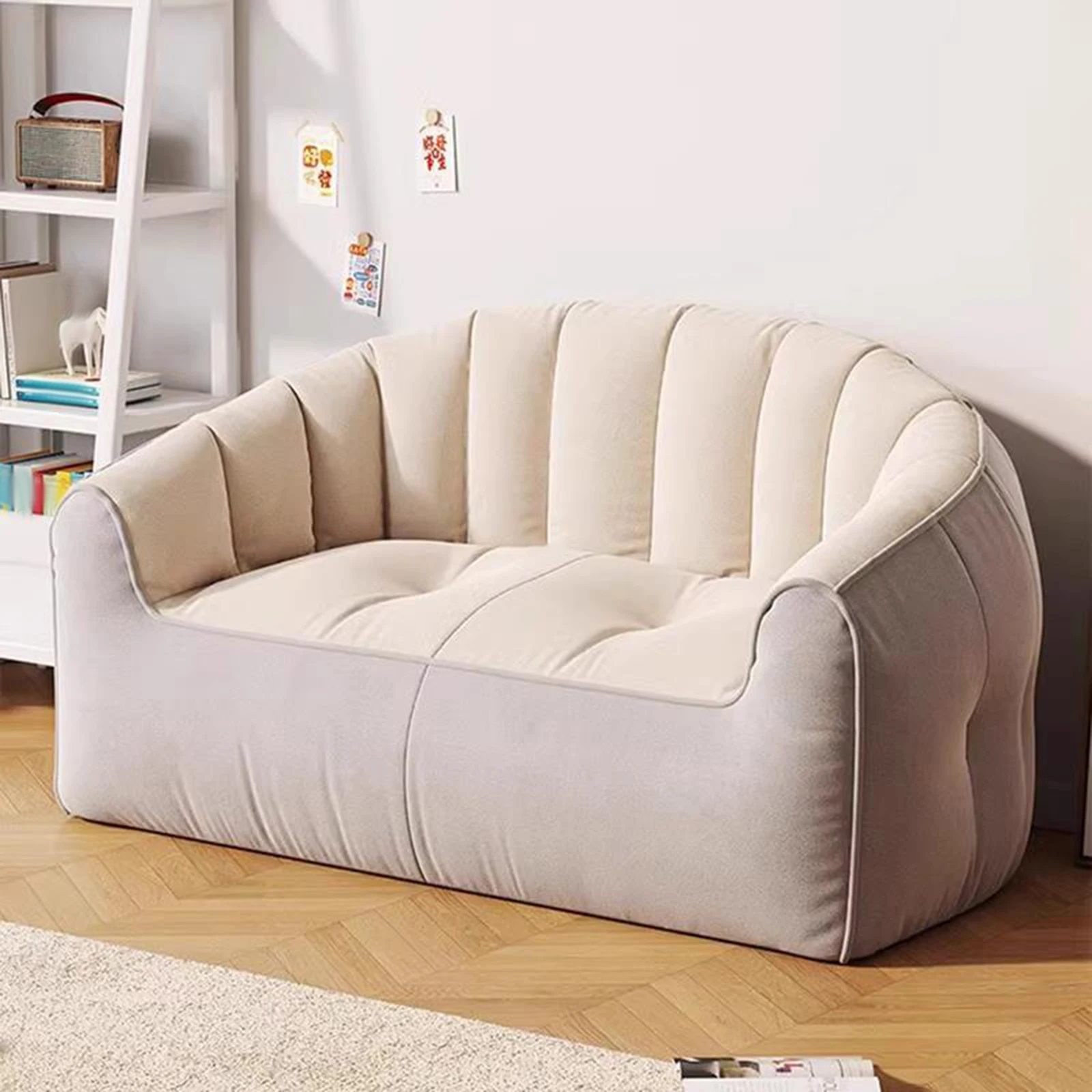 Lazy Sofa Soft Modern 2 Seater Furniture Small Sofa Couch Accent Chair Tatami for Office Guest Room Floor Rental House Home